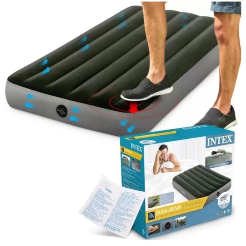 Jual Kasur Angin Intex Twin 64761 Durabeam Built in Foot Pump Shopee