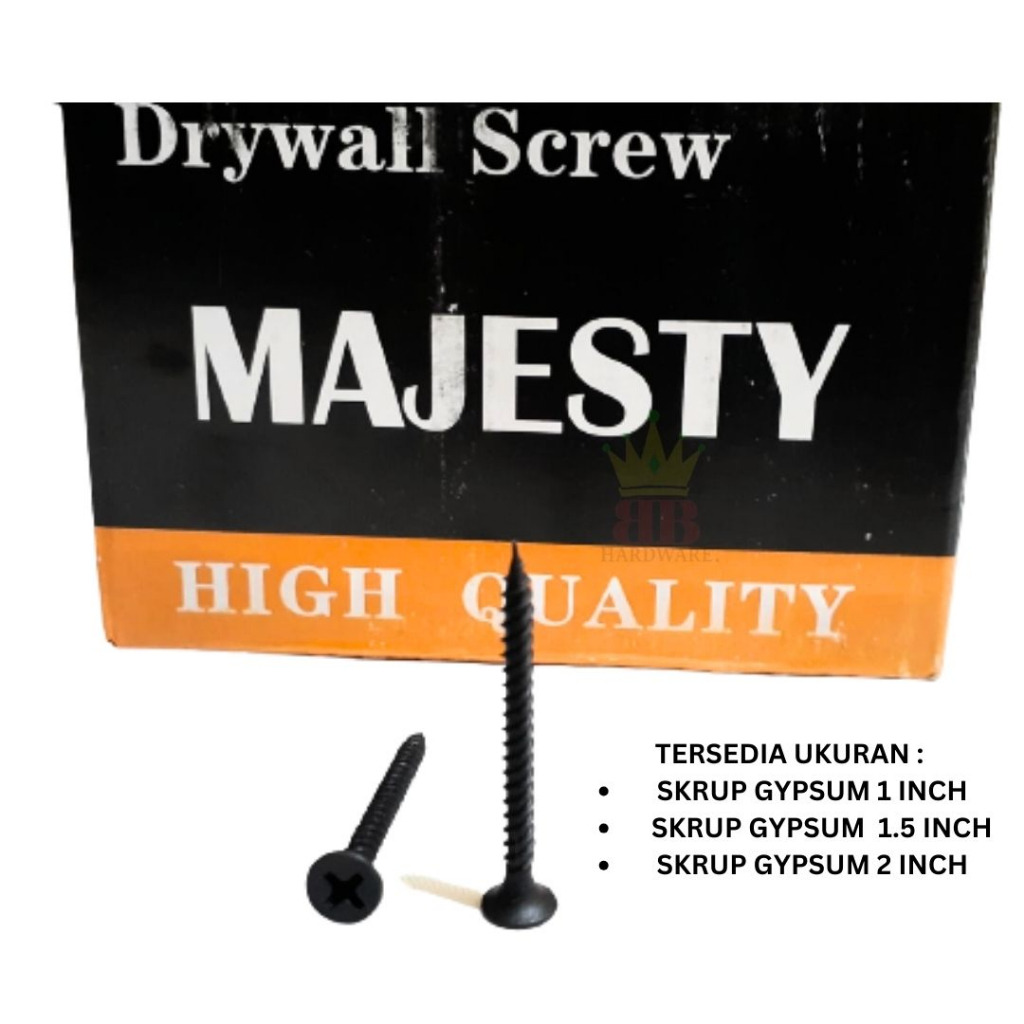 Jual Skrup Gypsum Majesty Ukuran Inch Inch Inch Drywall Sekrup Sekrup Gypsum Tahan Karat