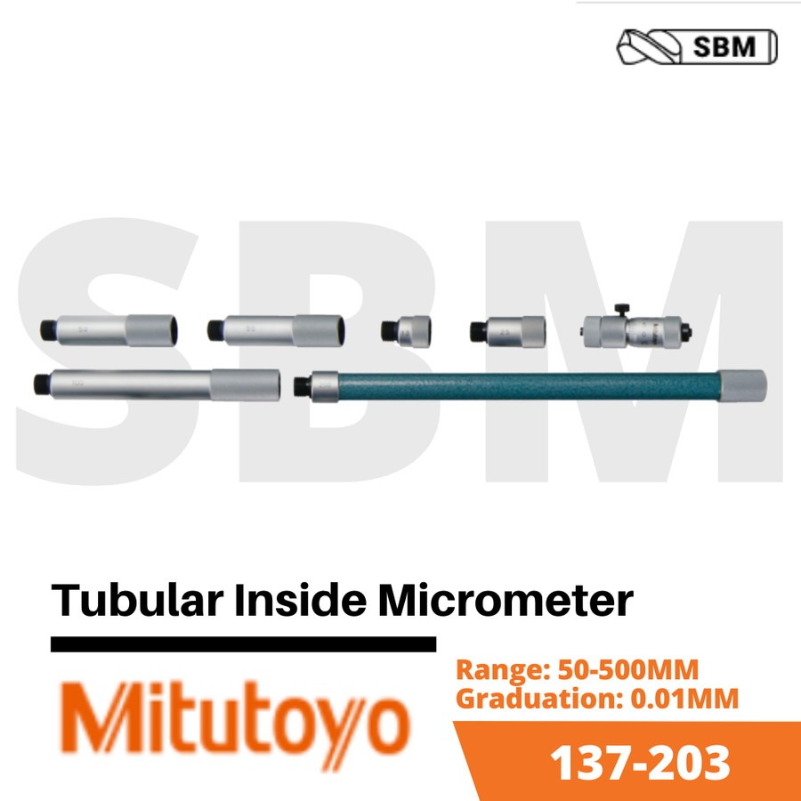 Jual MITUTOYO 137203 INSIDE MICROMETER 50500 / 0.01 MM Shopee Indonesia