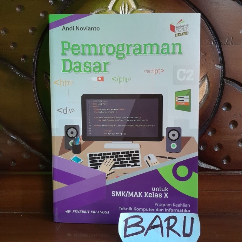 Jual Buku Pemrograman Dasar C2 Kelas 10 X 1 SMK MAK Erlangga Kurikulum ...