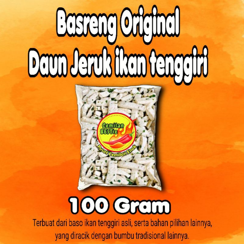 Jual Basreng Original 100 Gram Daun Jeruk Ikan Tenggiri Gurih Dan