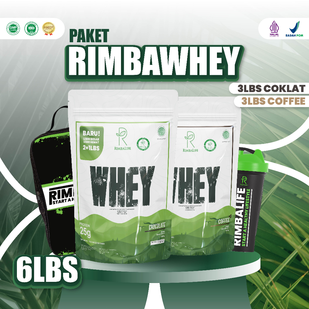 Jual Rimbalife Rimba Whey 6 lbs Bundling 3 lbs Coffee+ 3 lbs Coklat 76 ...