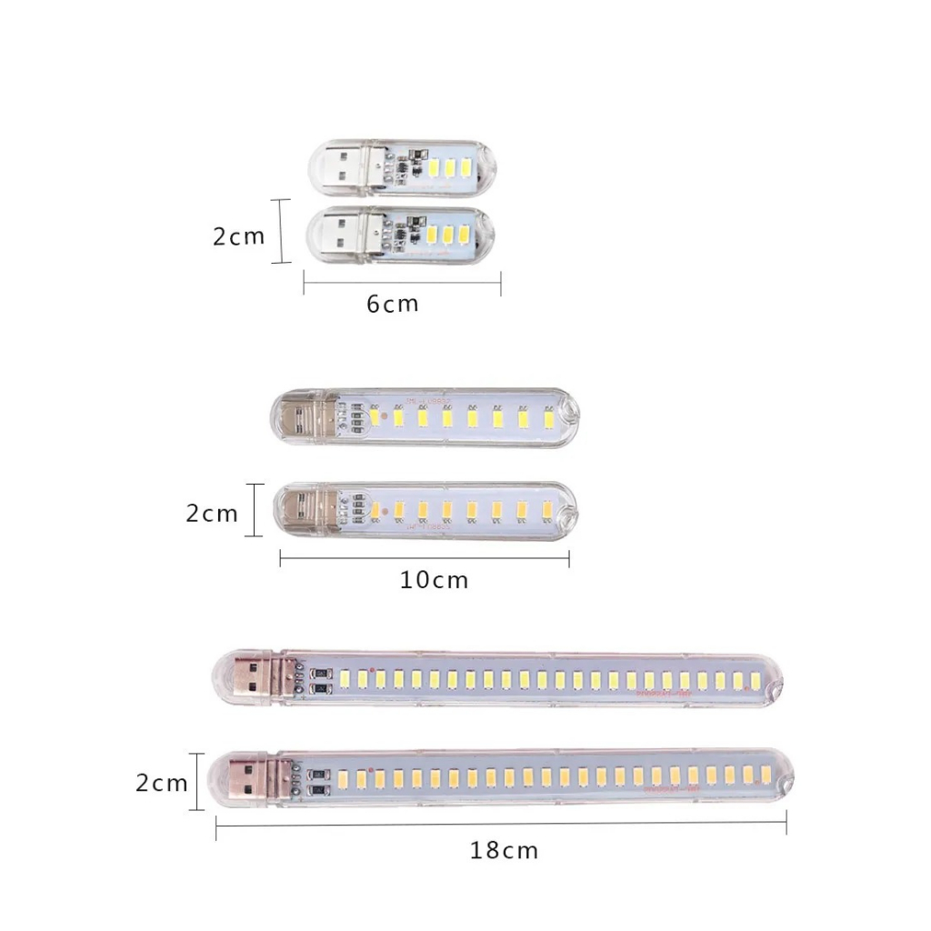 Jual Lampu Baca Mini LED USB Portable 12W 5V 3 LED 8 LED 24 LED/Lampu ...
