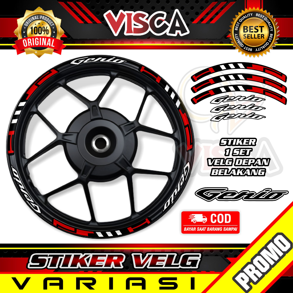 Jual Stiker Velg List Velg Motor Stiker Velk Honda GENIO List Hitech ...