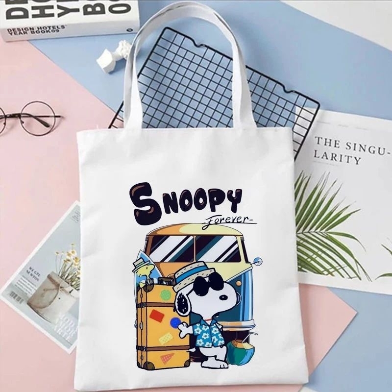Jual TOTE BAG GOODIE BAG SNOOPY AESTHETIC CUTE LUCU Shopee Indonesia