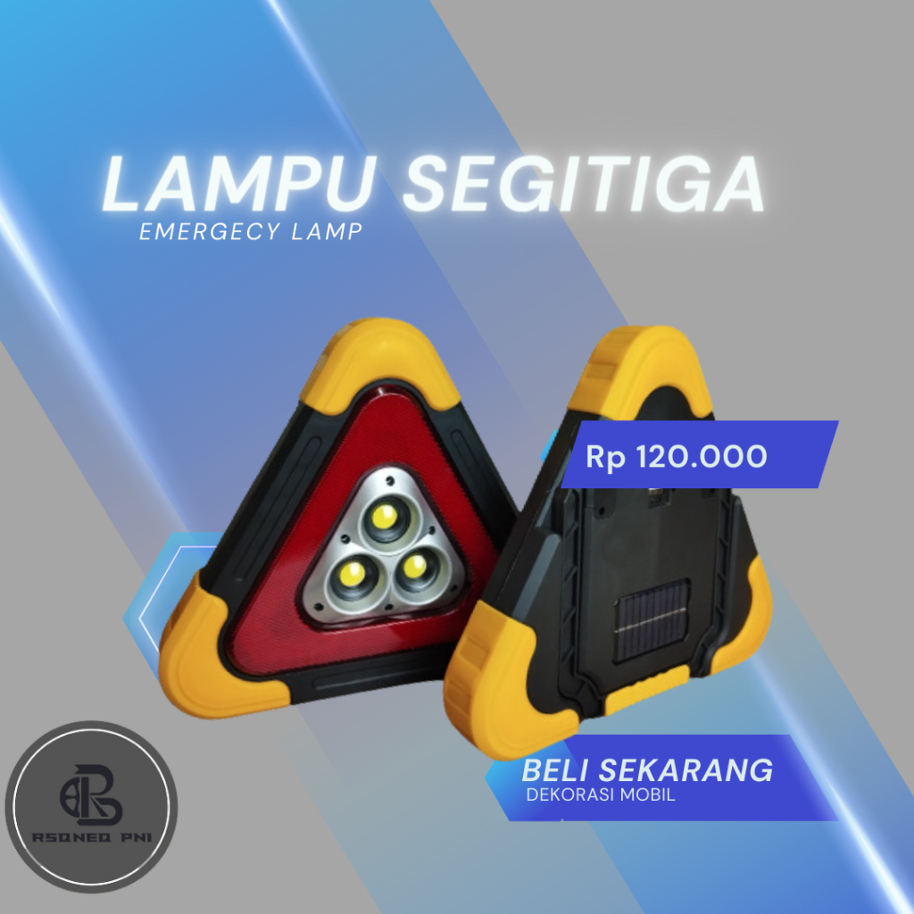 Jual LAMPU EMERGENCY SEGITIGA LAMPU RAMBU SEGITIGA TRIANGLE HURRY BOLT ...