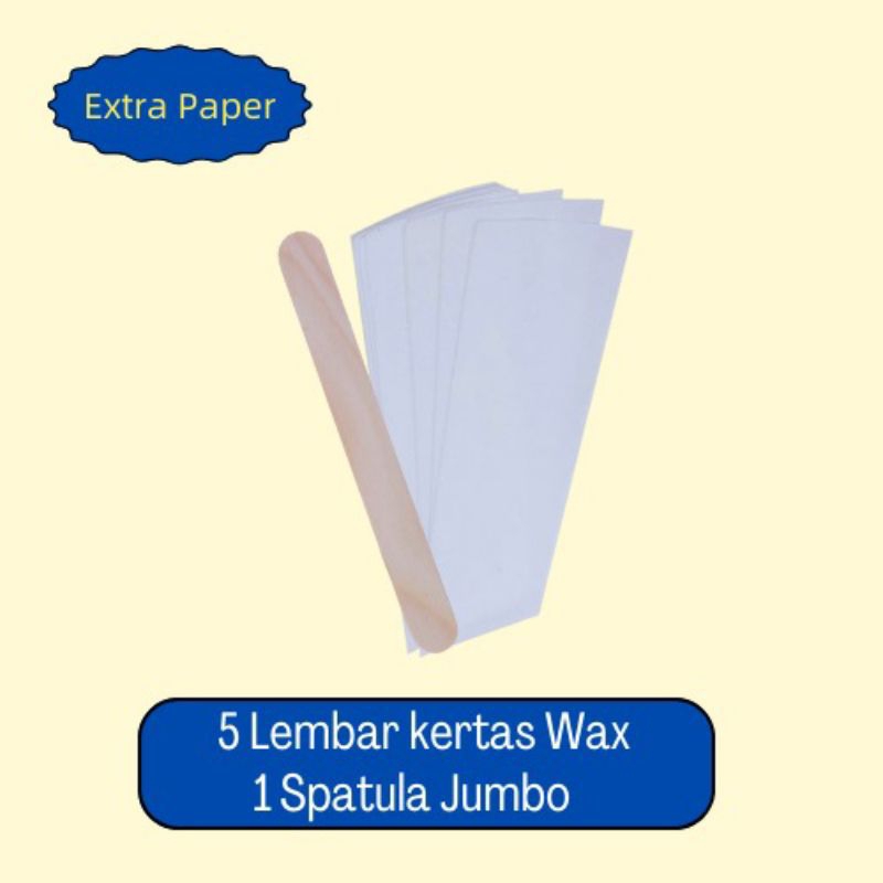 Jual Waxing Paper 5 Lembar + 1 Spatula Jumbo Shopee Indonesia