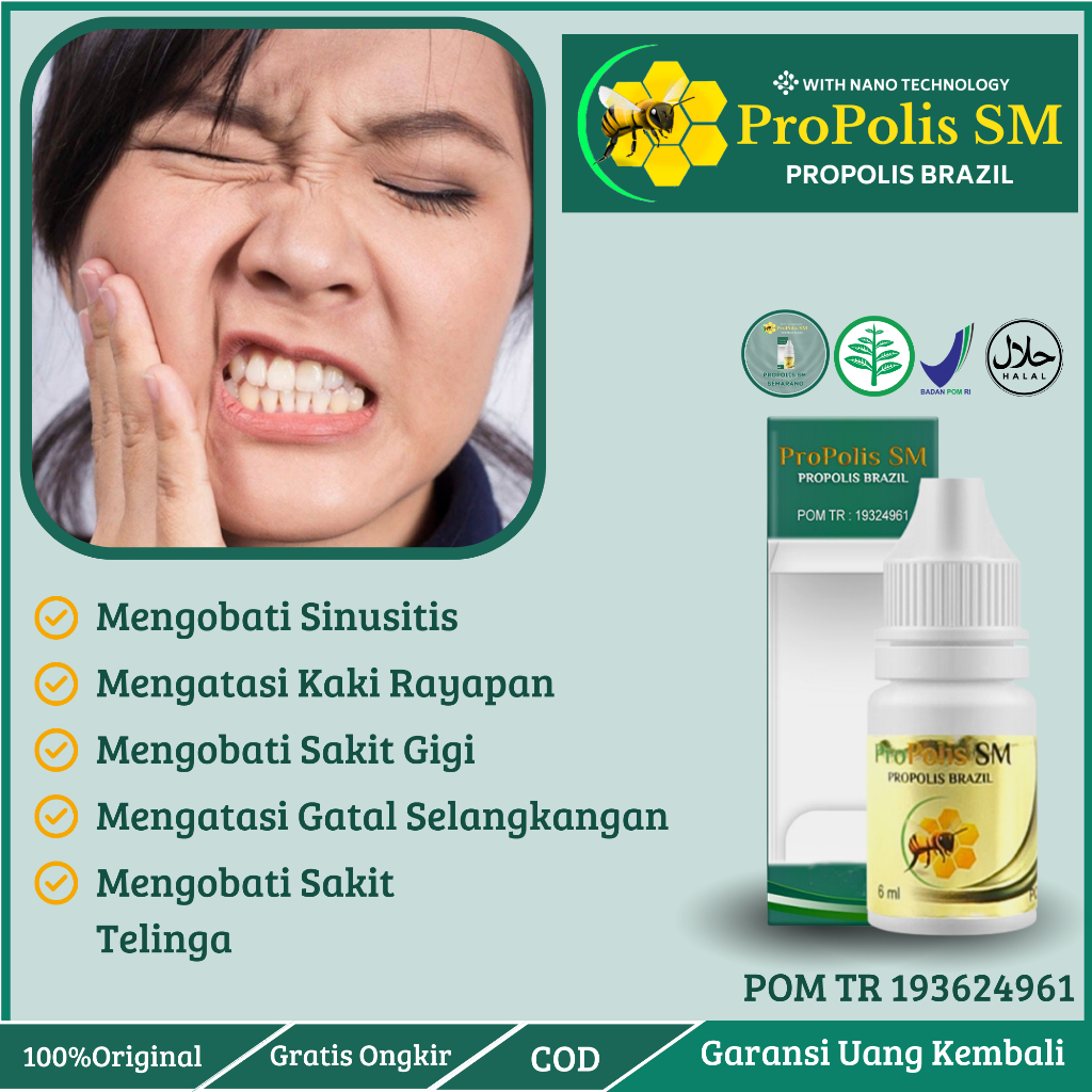 Jual Propolis Sm Brazil Obat Sakit Gigi Penghilang Karang Gigi Polip