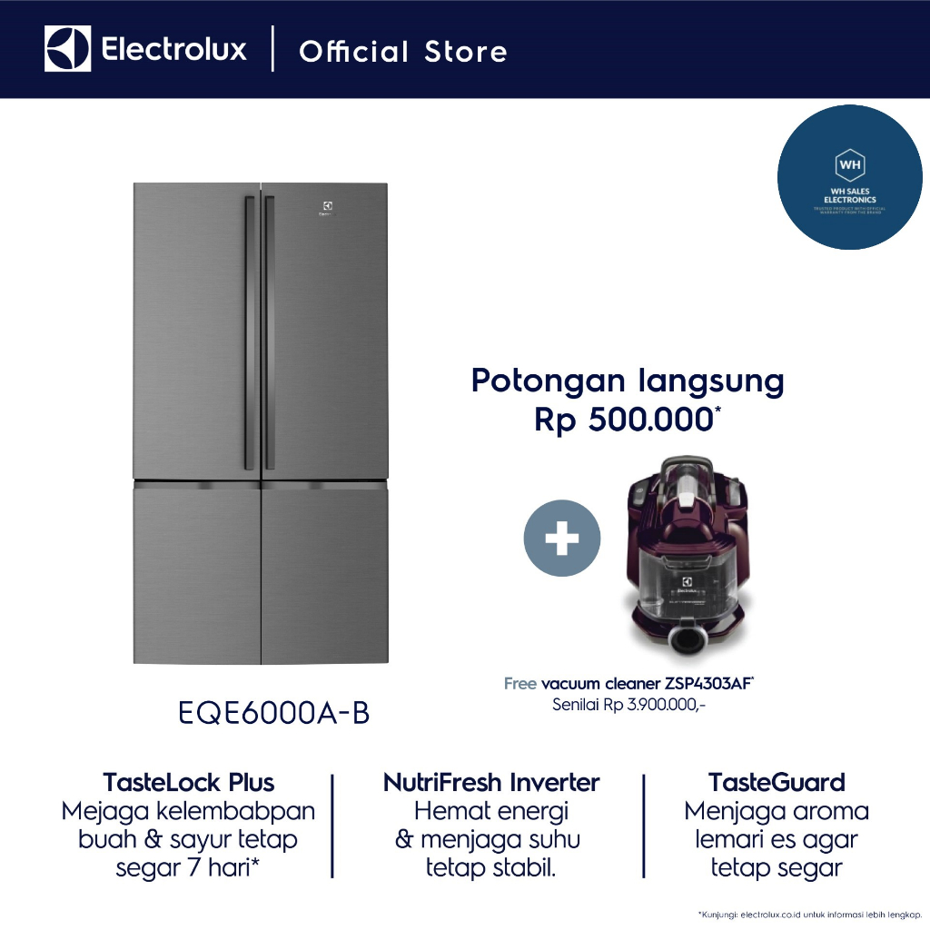 Jual Kulkas ELECTROLUX EQE6000A-B / EQE 6000 AB / EQE 6000A-B Kulkas 4 ...