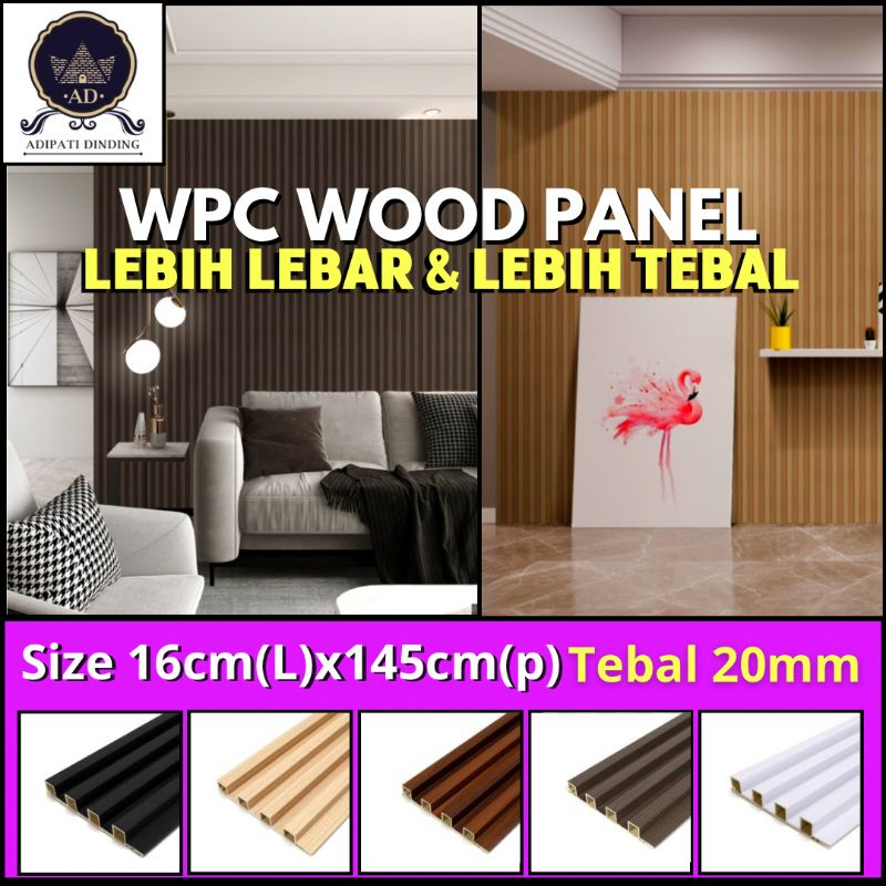 Jual WOOD PANEL 3D | WALL PANEL WPC TEBAL 20MM TINGGI 145CM | PREMIUM