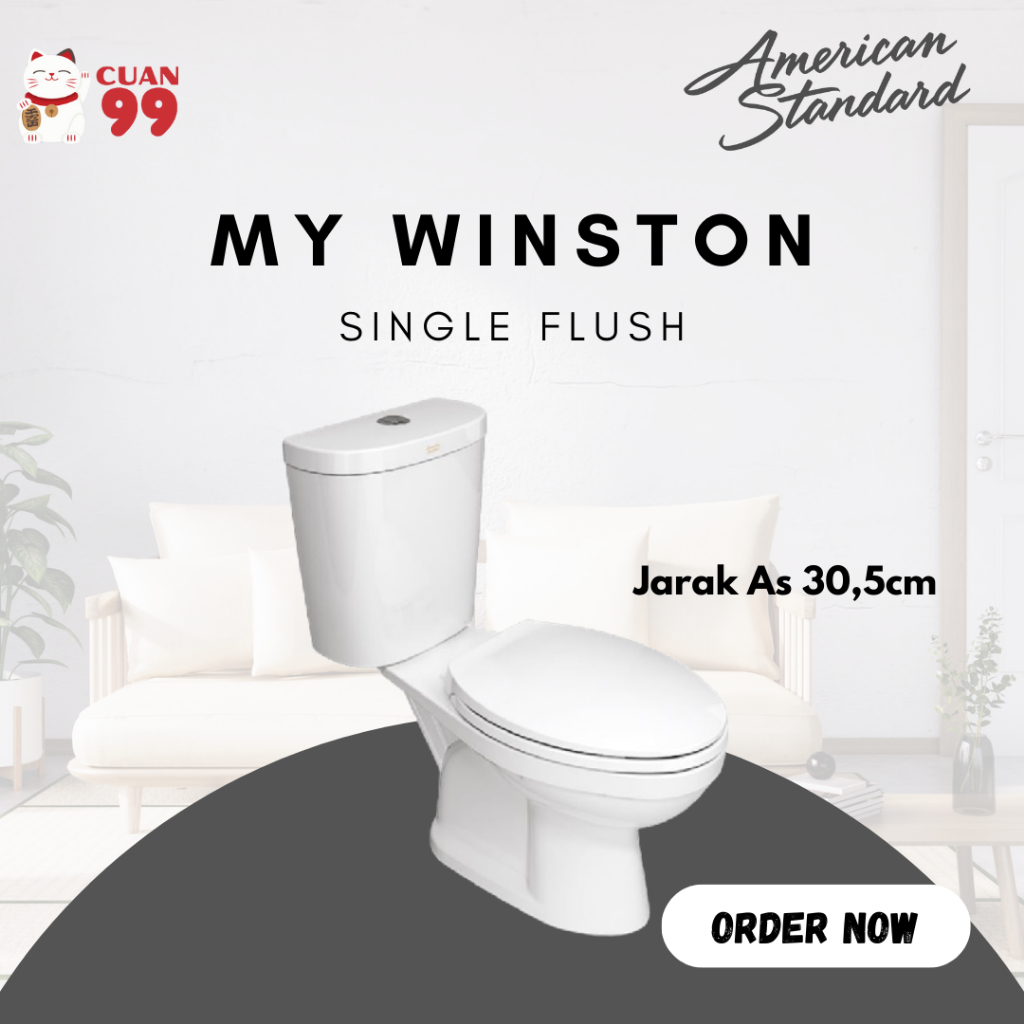 Jual American Standard My Winston Toilet Duduk Single Flush Shopee