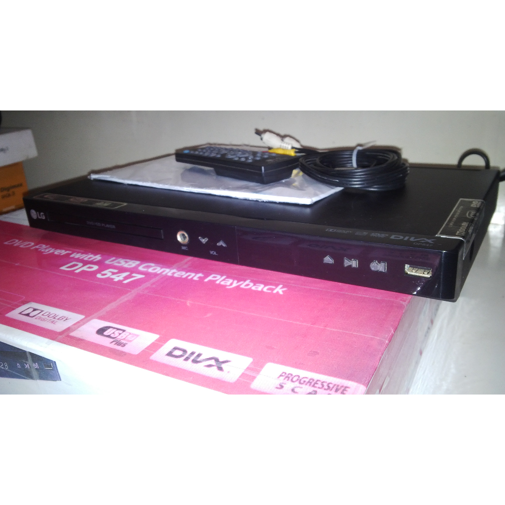 Jual DVD PLAYER KARAOKE LG DP547 BISA NAIK TURUN NADA ADA USB EFEK SUARA ECHO KOMPLIT UNIT EX