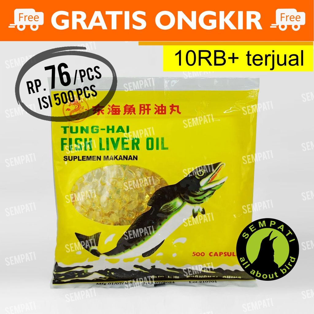 Jual TUNGHAI FISH LIVER OIL 500'S/TUNG HAI MINYAK IKAN VITAMIN FISH