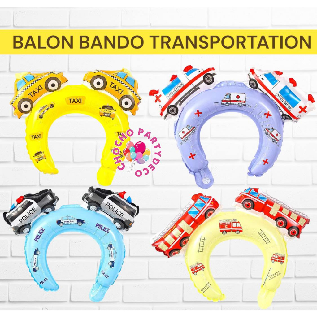 Jual Balon Bando KENDARAAN B / Balon Foil Mobil Polisi Pesawat Terbang ...