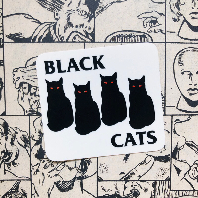 Jual Black Cats Vinyl Sticker (Ivory) | Shopee Indonesia