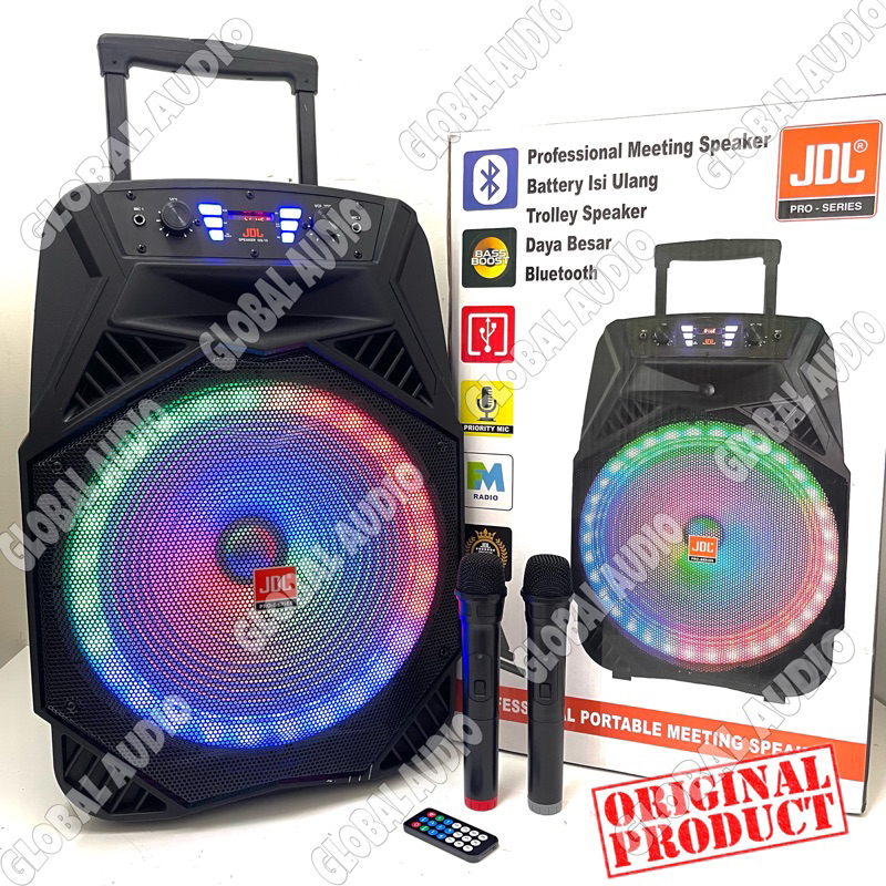 Speaker Portable JDL QQ 15 15inch Original Plus Stand Speaker Bluetooth  Usb Jdl qq15 Qq15 Bagus Bisa COD