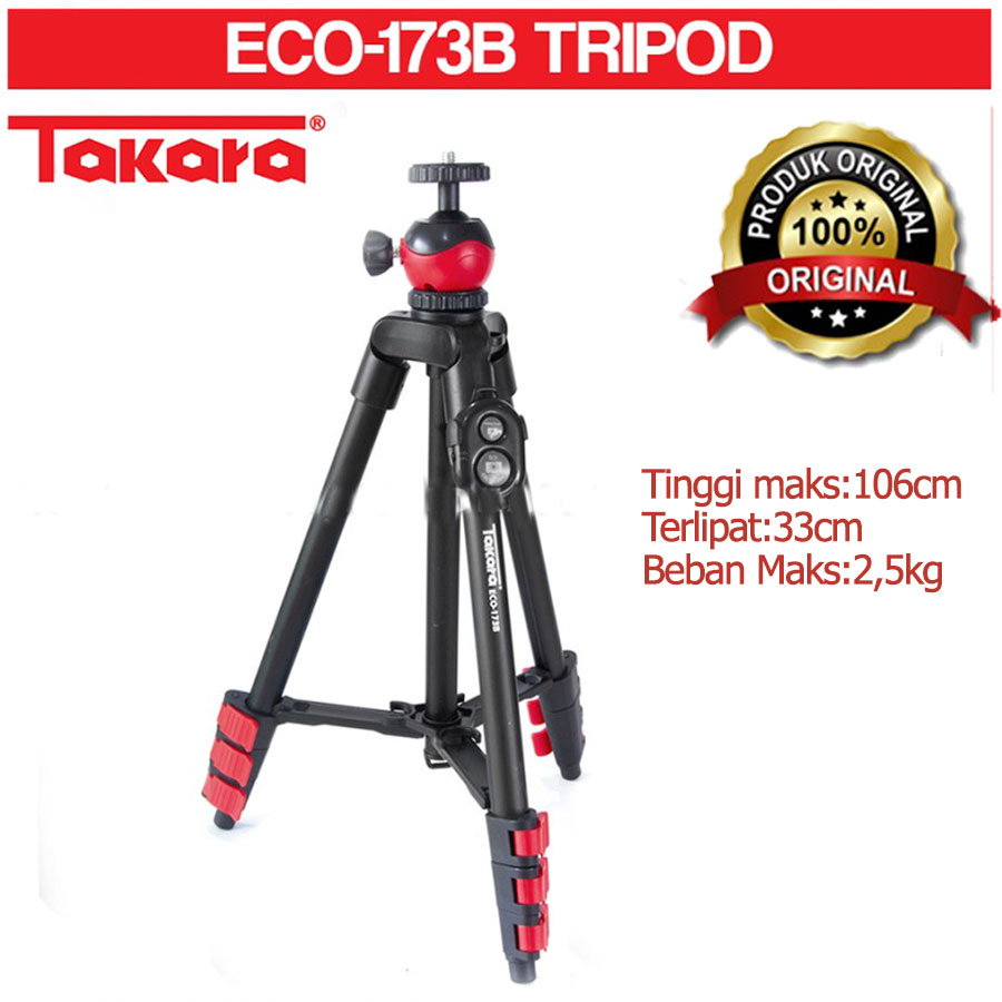 Jual TAKARA ECO173B Lightweight Ballhead Tripod Free Bag ECO 173B Surabaya Shopee Indonesia
