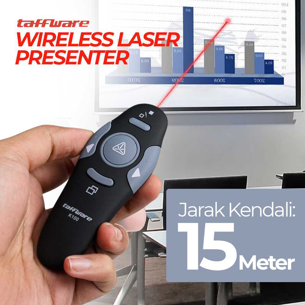 Jual Pointer Persentasi Wireless Dengan Laser RF Presenter - K100 ...