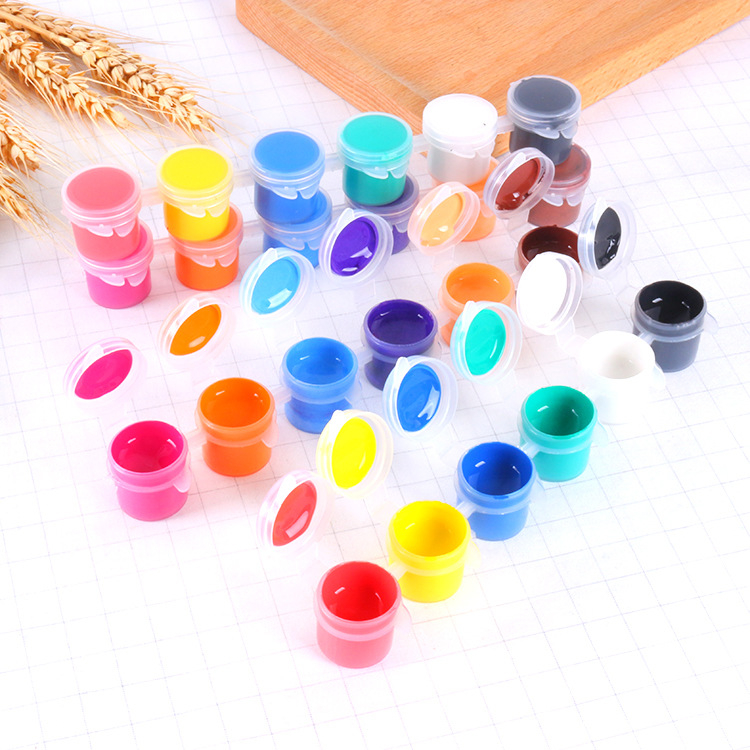 Jual Cat Akrilik 6 Cup x 3 ml Paint By Number Acrylic Paint Cat Melukis ...