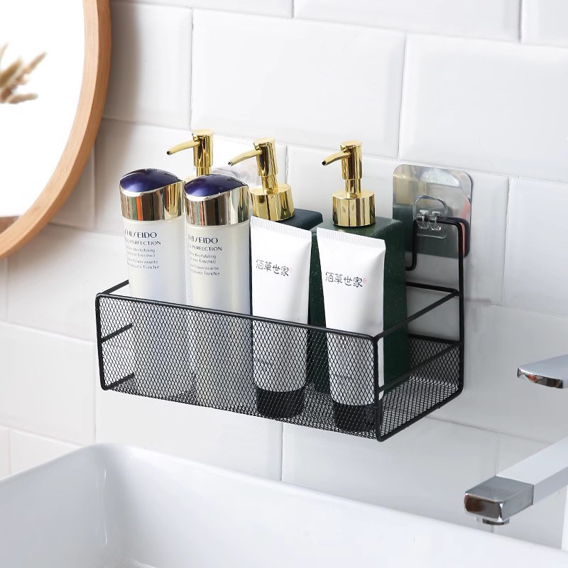 Jual Rak kamar mandi Besi Tempel Dinding / Rak Keranjang Gantung Besi