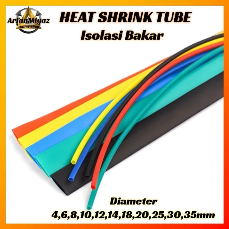 Jual Isolasi Bakar Heat Shrink Tube Harga Permeter Selongsong Kabel