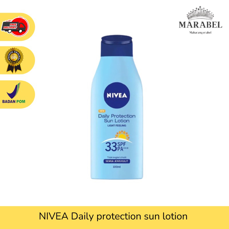 Jual Nivea Body Lotion Daily Protection Sun SPF 33 PA+++ 100ml Shopee