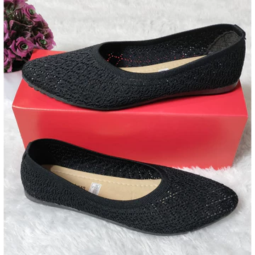 Flatshoes Rajut Wanita Sepatu Ballet Rajut