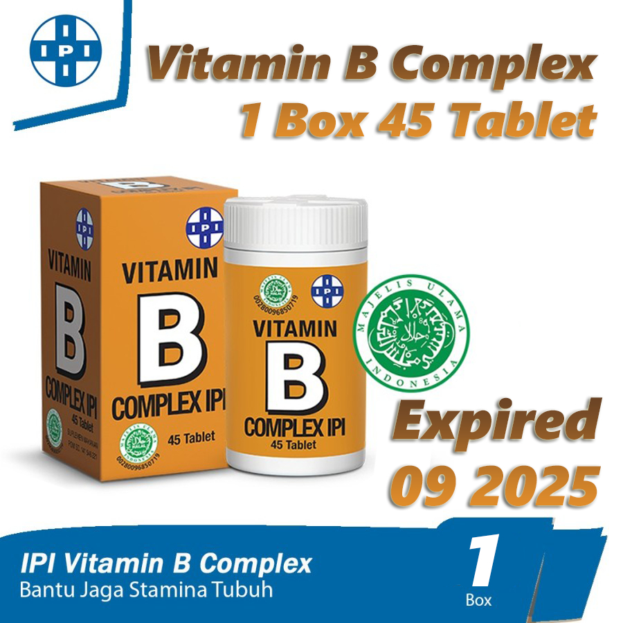 Jual IPI Vitamin B Complex 1 Pot 45 Tablet Vitamin B Kompleks 45 Tablet ...