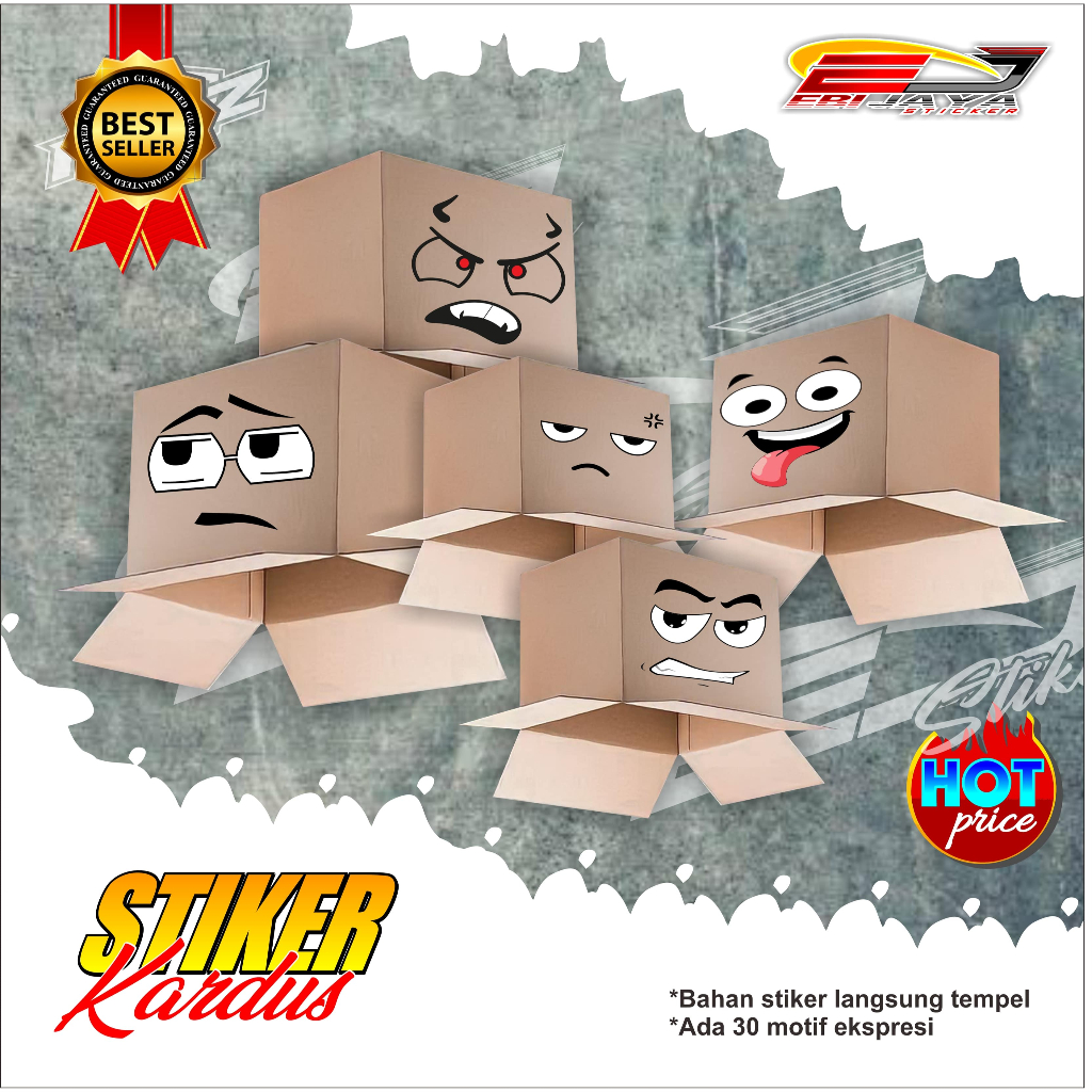 Jual Stiker Kepala Kardus Paling Viral Stiker Emoji Kekinian Kepala