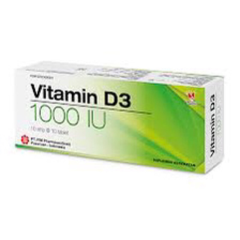 Jual VITAMIN D3 1000 IU 1 box isi 10 Strip @ 10 Tablet | Shopee Indonesia