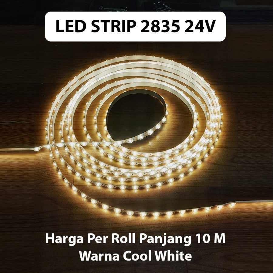 Jual LAMPU LED STRIP 2835 24V COOLWHITE | Shopee Indonesia