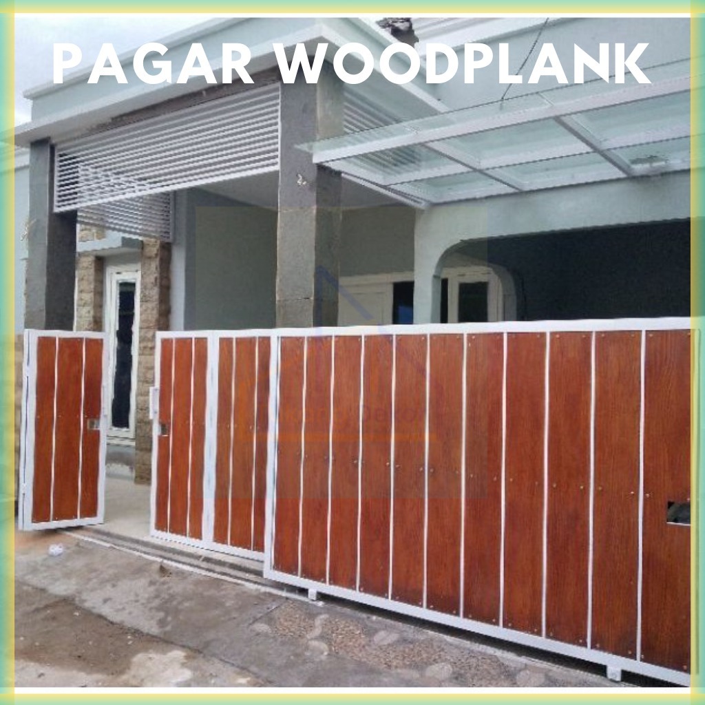 Jual Pagar rumah minimalis Woodpplank model Papan grc motif kayu Hollow