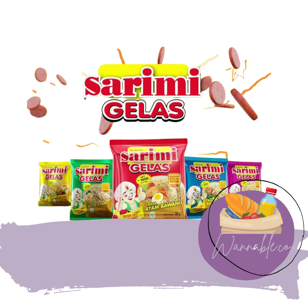 Jual SARIMI GELAS RASA SOTO AYAM, BASO SAPI, SOSIS, KARI AYAM, AYAM ...