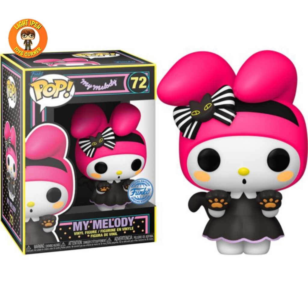 Pop! Sanrio – Hello Kitty Blacklight (Exclusive) – Figurine Halloween En Costume De Chat Noir – Collection Funko
