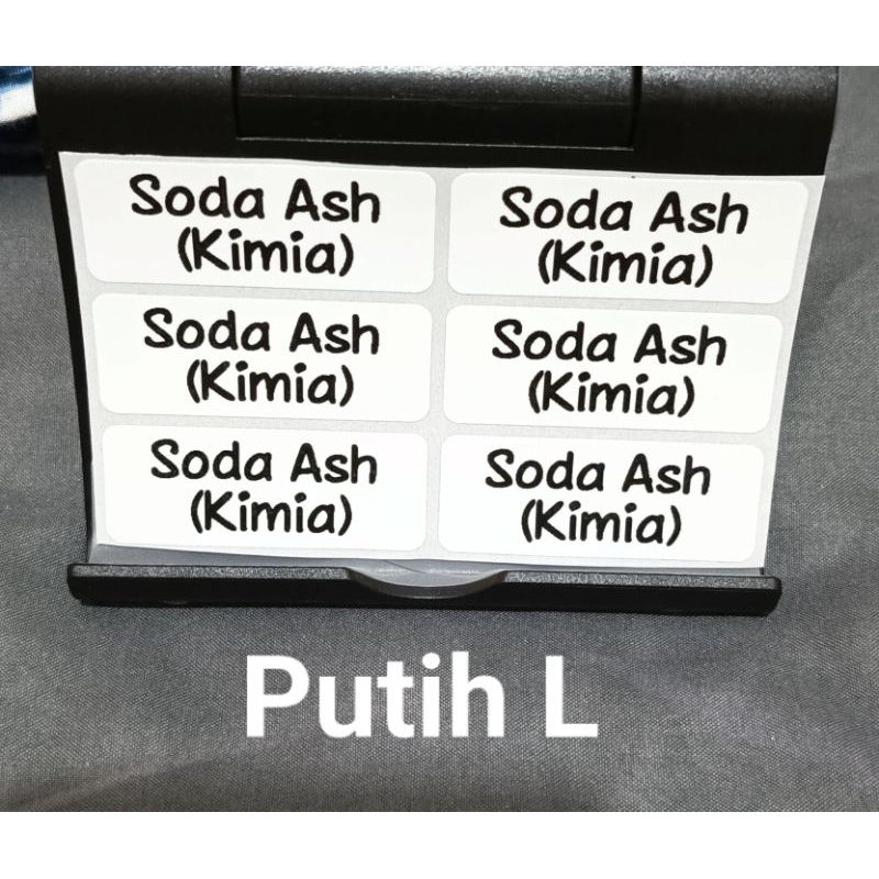 Jual Stiker Label Waterproof Soda Ash (Kimia) size L isi 6 pcs | Shopee ...