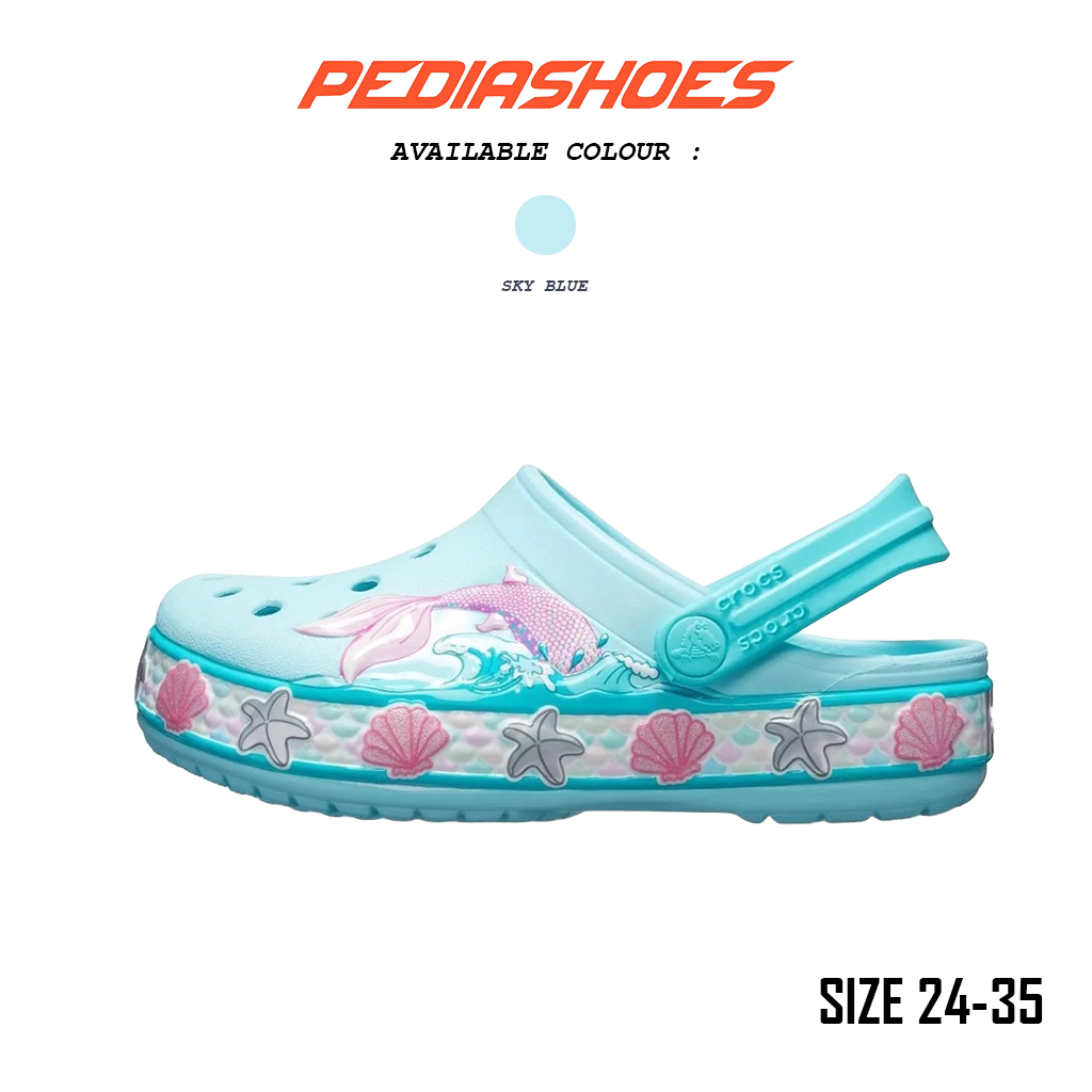 Jual Crocs anak Fun lab Mermaid / Sandal anak anak / Sandal crocs anak ...