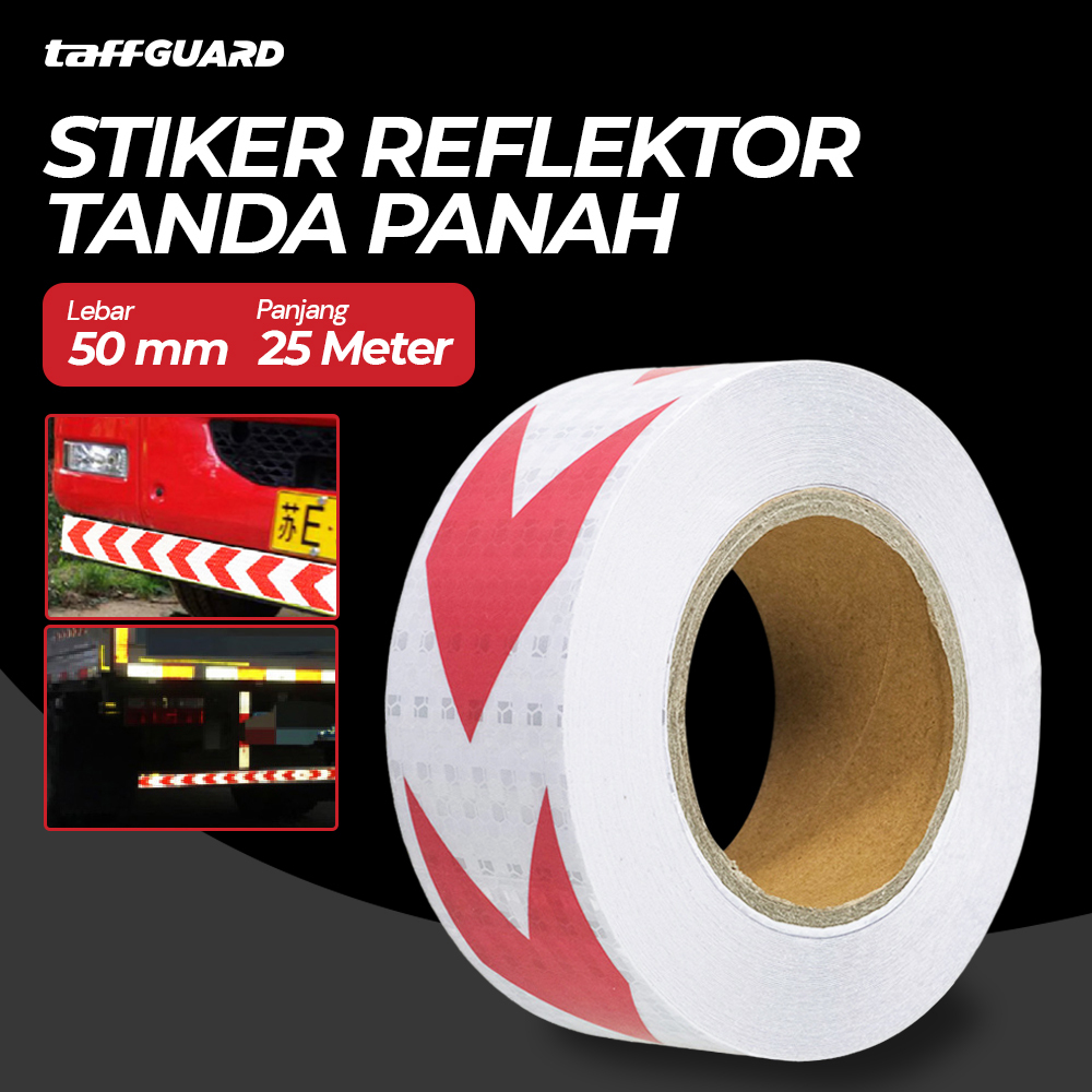 Jual Taffpack Stiker Reflektor Pemantul Cahaya Tanda Panah Warning Sign