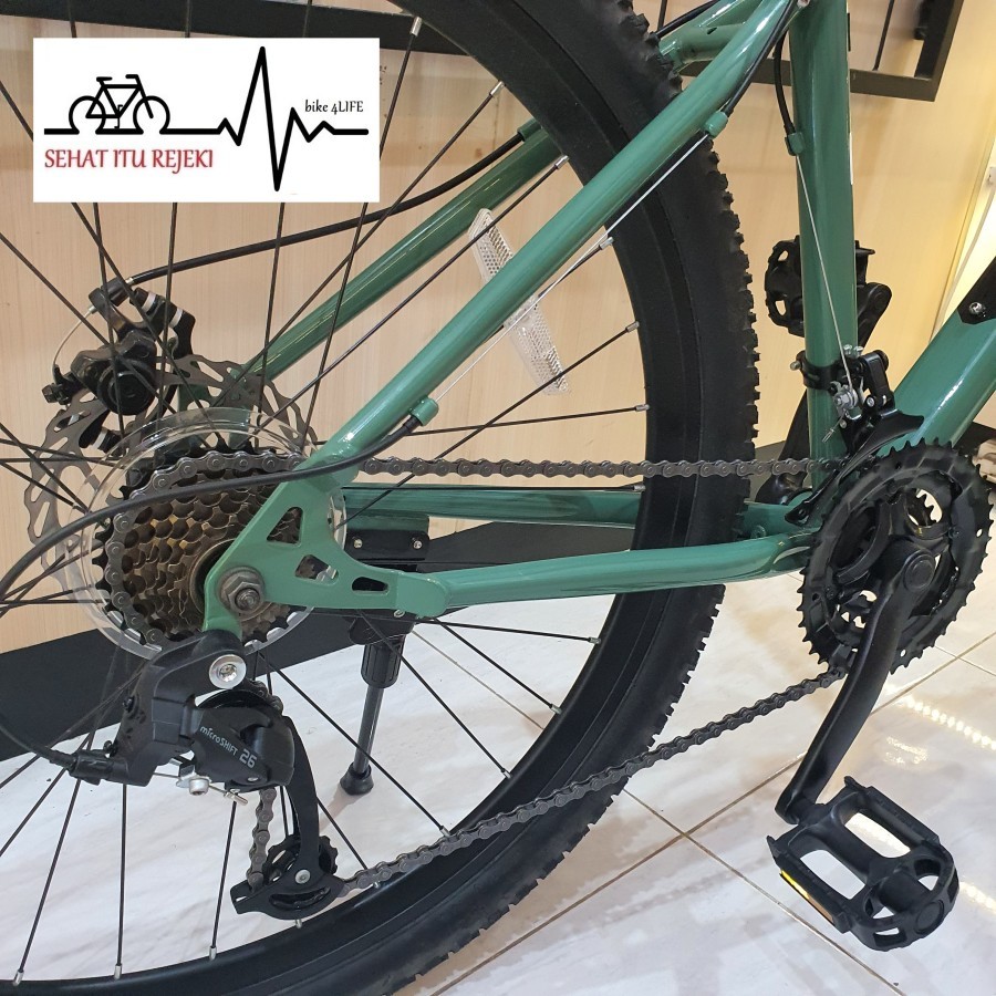 Jual SEPEDA MTB POLYGON THUNDER GREEN BLACK 3x8 SPEED 27.5
