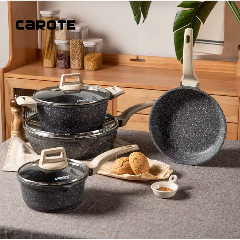 Unboxing - Carote Cookware Review (Sauce Pan, Deep Fry Pan & Wok