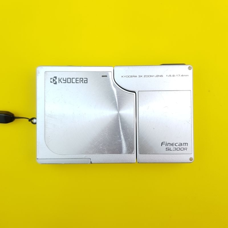 返品用finecame sl300r Kyocera Finecam SL300R 3.2MP Compact Digital Camera Silver TESTED