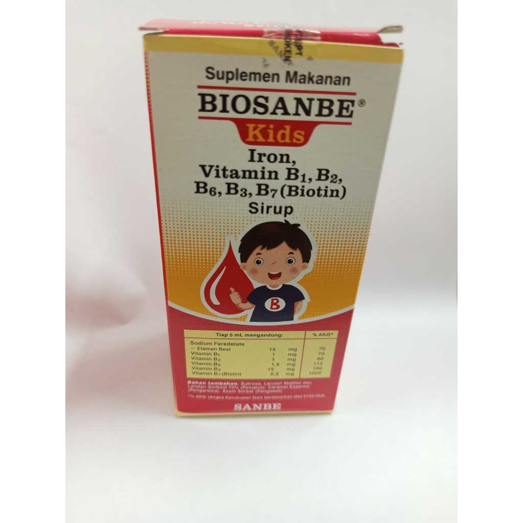 Jual BIOSANBE KIDS SIRUP 120 ML Memenuhi Kebutuhan Zat Besi Dan Vitamin ...