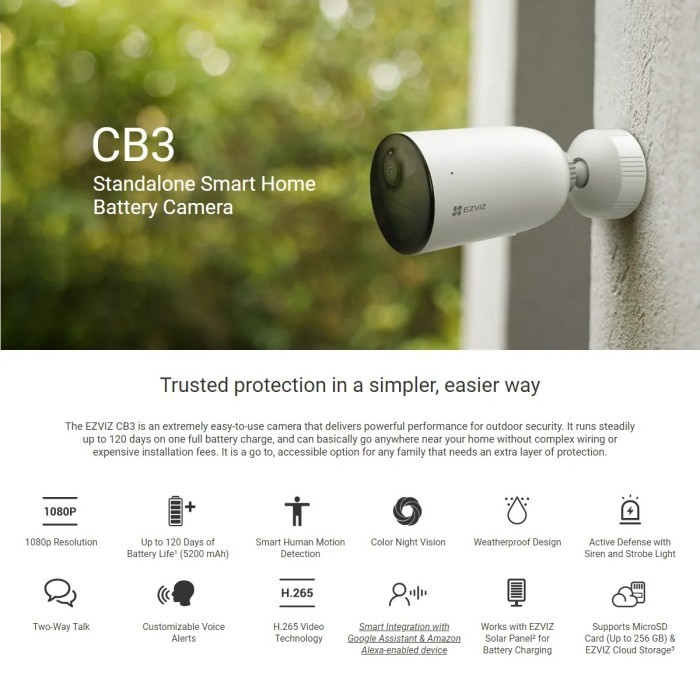 Jual EZVIZ CS-CB3 2MP Wireless IP Camera Stand Alone With Battery ...