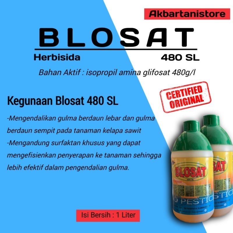 Jual Herbisida Blosat 480 Sl 1liter Racun Rumput Shopee Indonesia