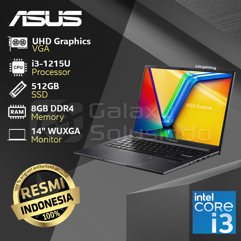 Jual Asus Vivobook 14 A1405ZA VIPS351 Core I3 1215U 512GB SSD 8GB RAM