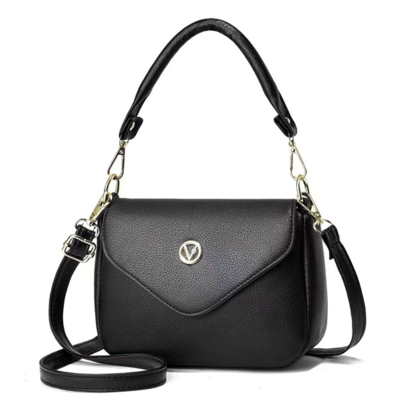 Jual TAS SELEMPANG WANITA HITAM POLOS TERBARU | Shopee Indonesia