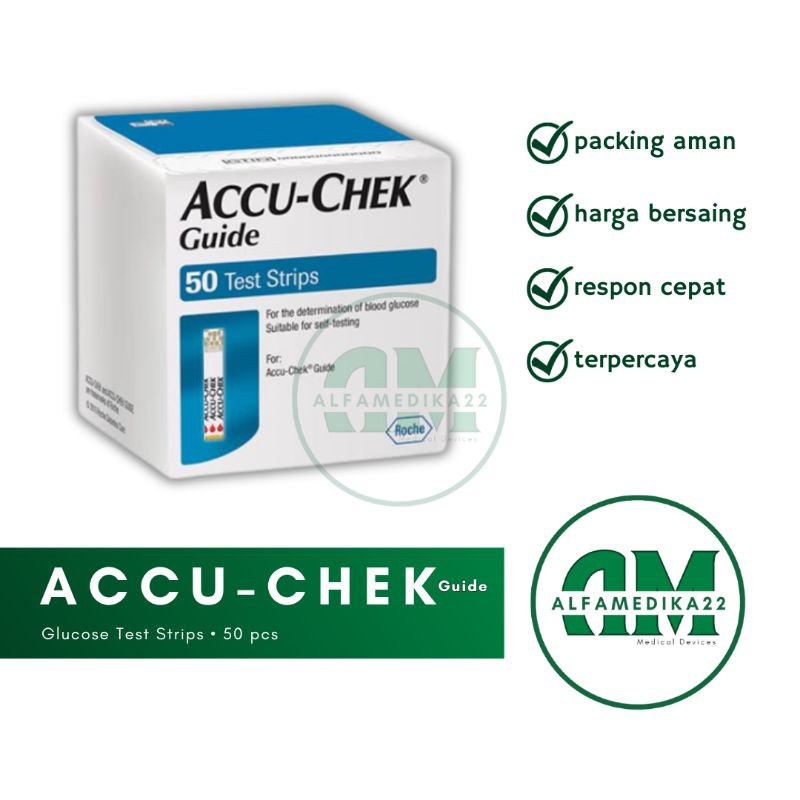 Jual Strip Tes/ Test Strips Kadar Gula/Glukosa Accu-Chek/ Accu Chek ...