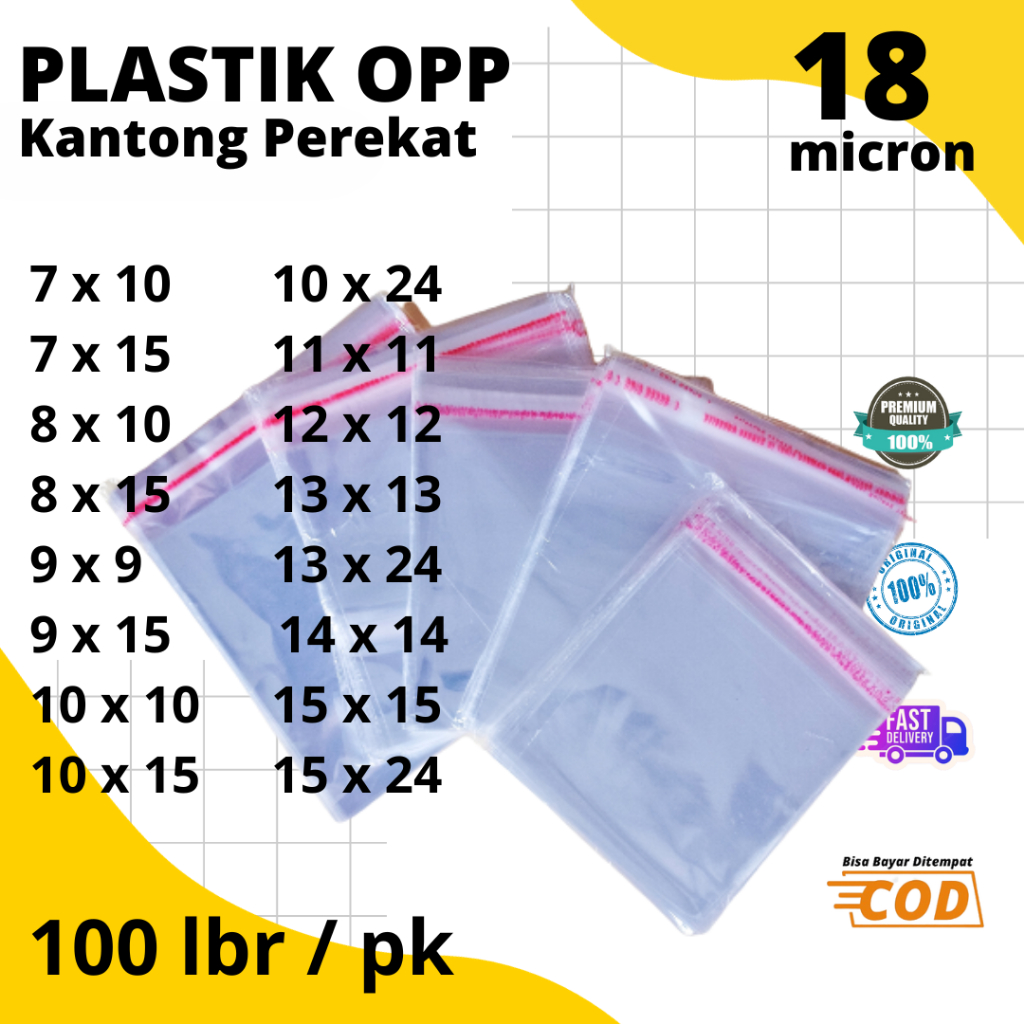 Jual Plastik Opp Perekat Seal Lem Opp Roti Dengan Perekat Kemasan Roti Kue Tebal 18 Mikron 6407