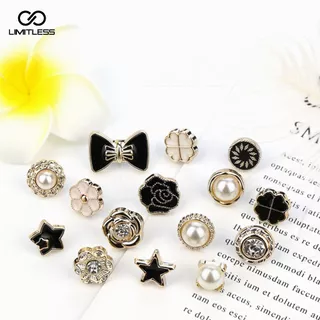 LIMITLESS Accesoris Permata Korean Style Pin Aksesoris Hiasan Sandal Karakter Diamond Lucu Elegant