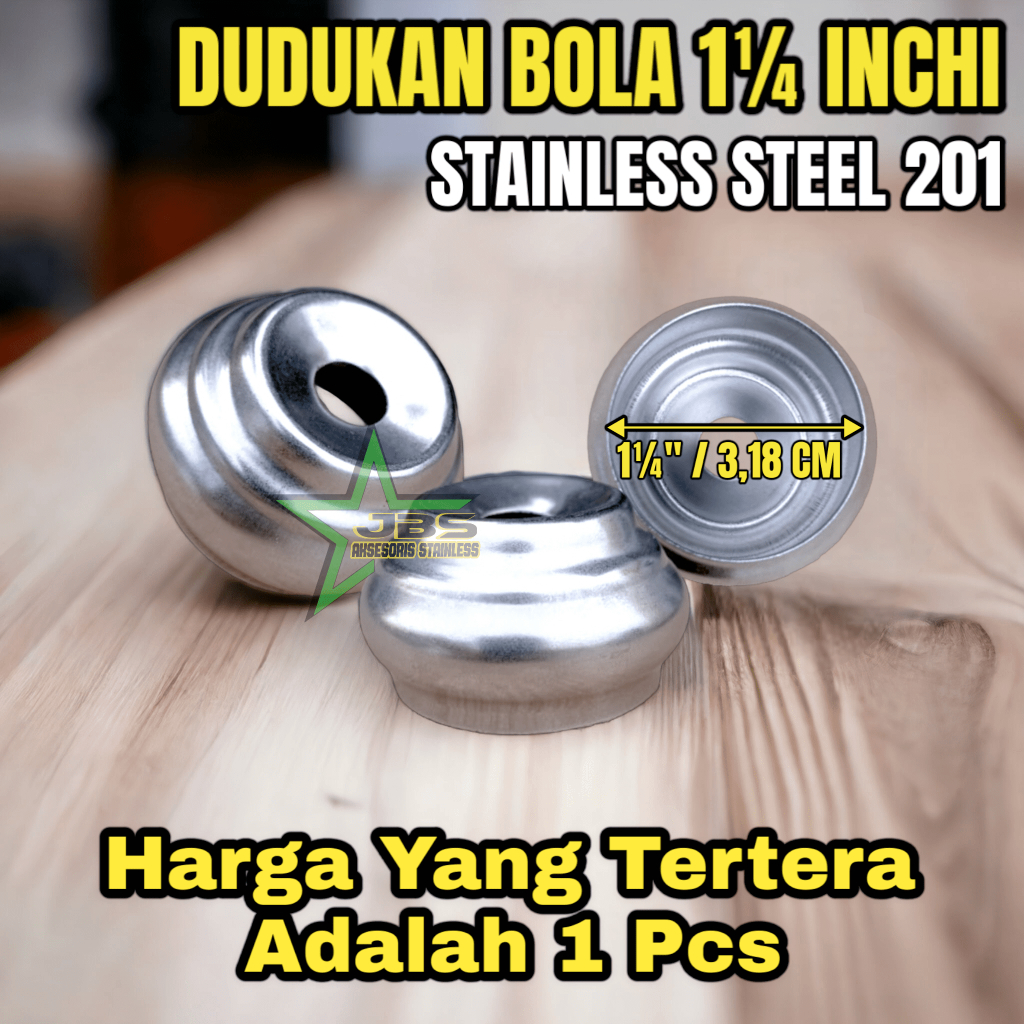 Jual DUDUKAN BOLA 11/4" STAINLESS SS 201 - AKSESORIS ORNAMEN | Shopee ...