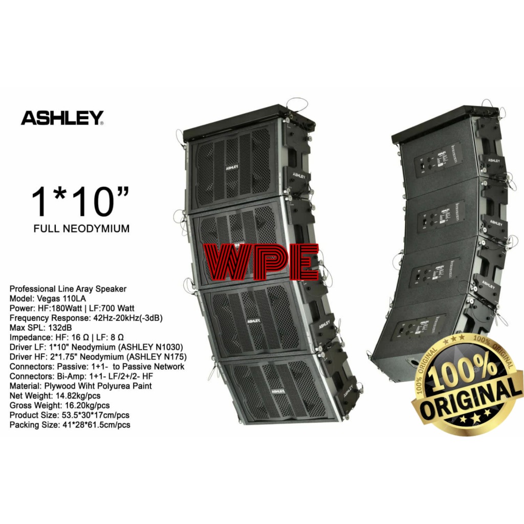 Jual speaker ashley line array vegas 110la 110 la original | Shopee ...